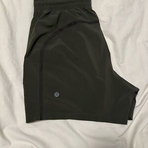 lululemon athletica Men's Dark Green/ Grey Athletic Shorts